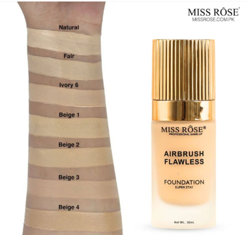 Miss ROSE Airbrush Flawless SuperStay Foundation (Beige 1) 30ml