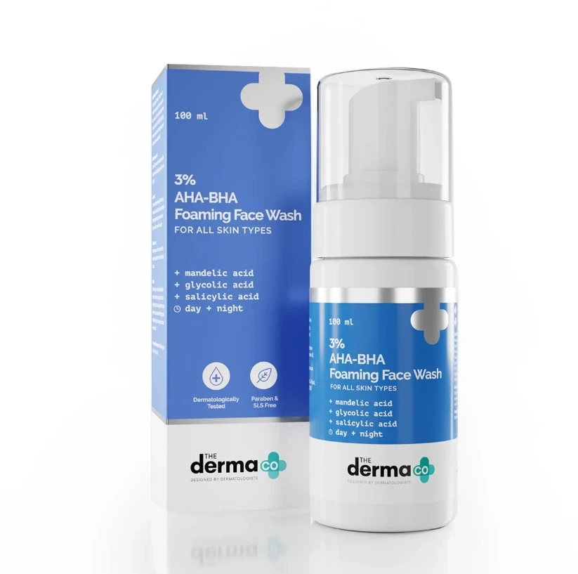 The Derma Co 3% AHA BHA Foaming Face Wash 100ml