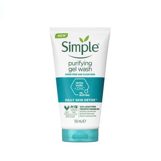Simple Purifying Gel Wash for Shine-Free & Clear Skin 150ml