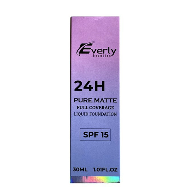 Everly 24h Pure Matte Full Coverage Liquid Foundation (Warm Nude)