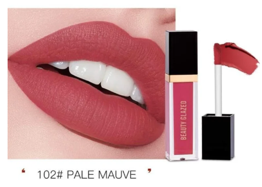 Beauty Glazed Matte Liquid Lipstick (102- Pale Mauve) 2.8g
