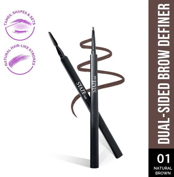 STAZE 9to9 All Eyes On You Micro Brow Definer-01 Natural Brown
