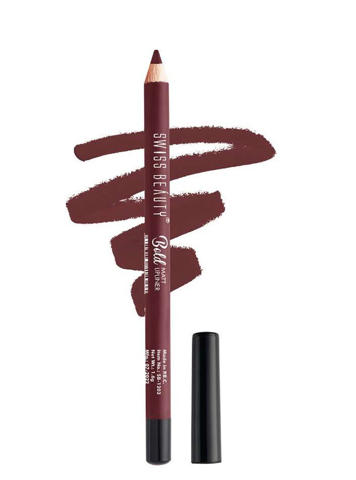 Swiss Beauty Bold Matt Lip Liner MAROON -02