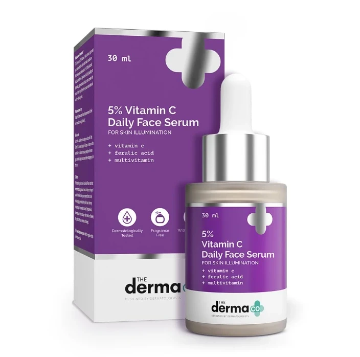 The Derma Co 5% Vitamin C Daily Face Serum 30ml