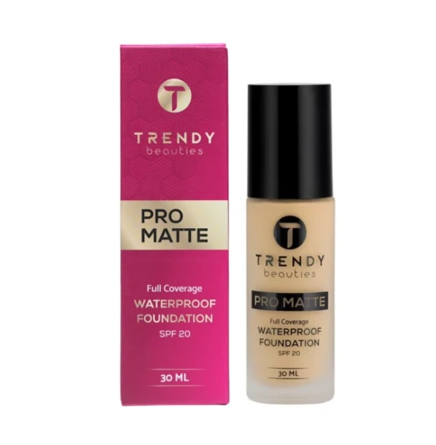 Trendy Beauties Pro Matte Full Coverage Waterproof Foundation SPF20 (03-Honey) 30ml