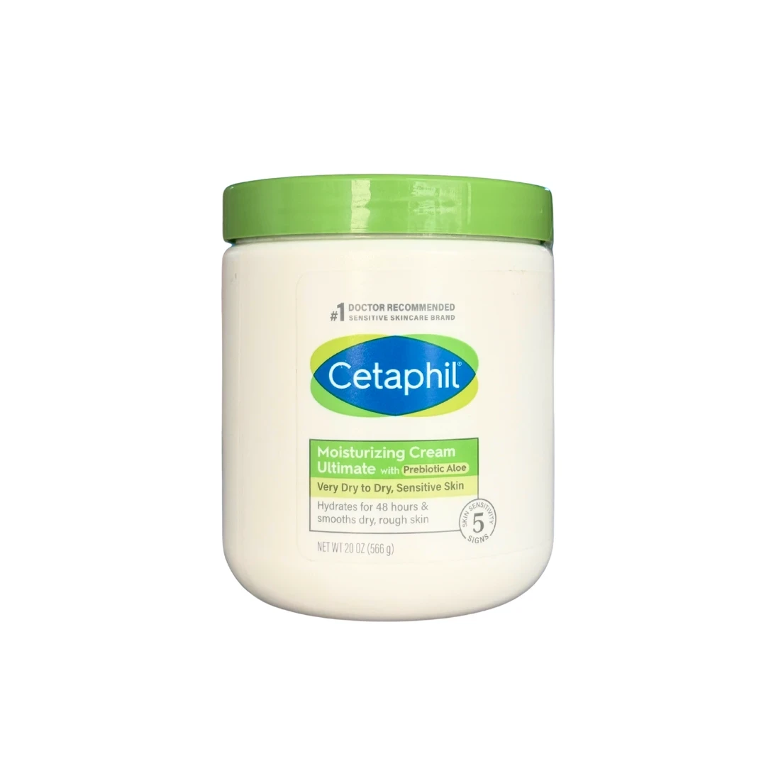 Cetaphil Moisturizing Cream Ultimate With Prebiotic Aloe 566g Very Dry to Dry Sensitive Skin