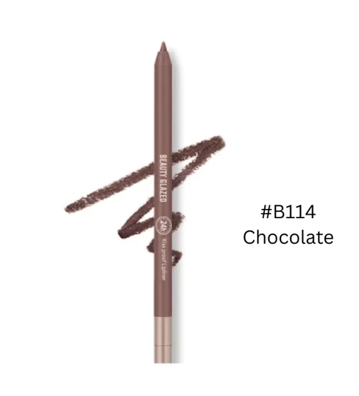 Beauty Glazed Lively Waterproof & Long Lasting Lip Liner B114 Chocolate 0.6g