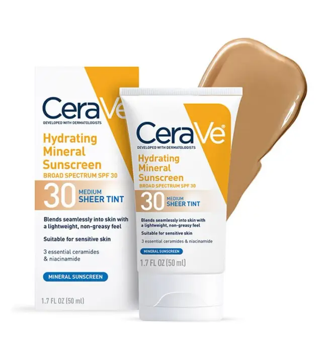 CeraVe Hydrating Sunscreen SPF30 Medium Sheer Tint 50ml