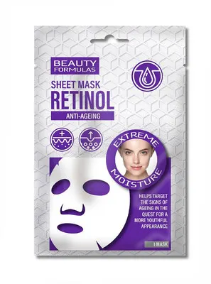Beauty Formulas Retinol Anti-Ageing Sheet Mask 1pcs