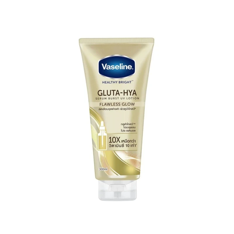 Vaseline Healthy Bright Gluta-Hya Serum Burst UV Lotion Flawless Glow 300m