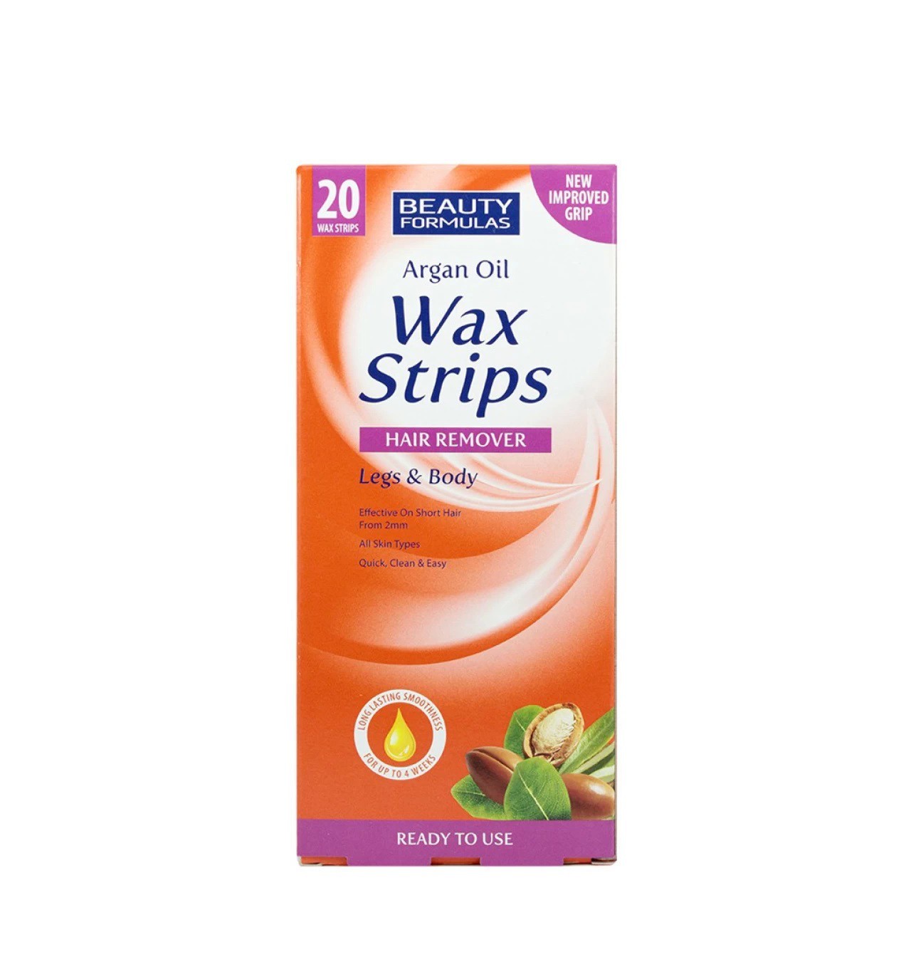 Beauty Formulas Argan Oil Wax Strips Hair Remover Legs & Body