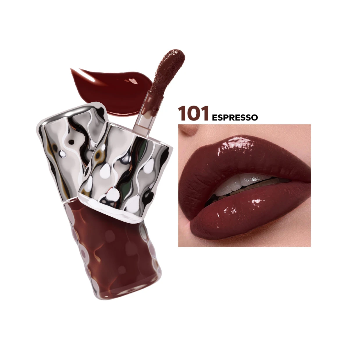 Beauty Glazed Volume Plumping Lip Gloss 101 Espresso