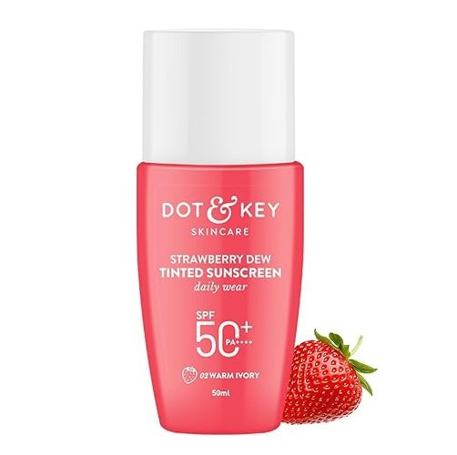 Dot & Key Strawberry Dew Tinted Sunscreen SPF 50+ PA++++ 50ml (Warm Ivory)