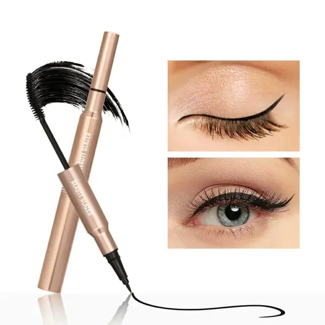 Beauty Glazed 2in1 Bushy Big Eyeliner & Mascara–Golden