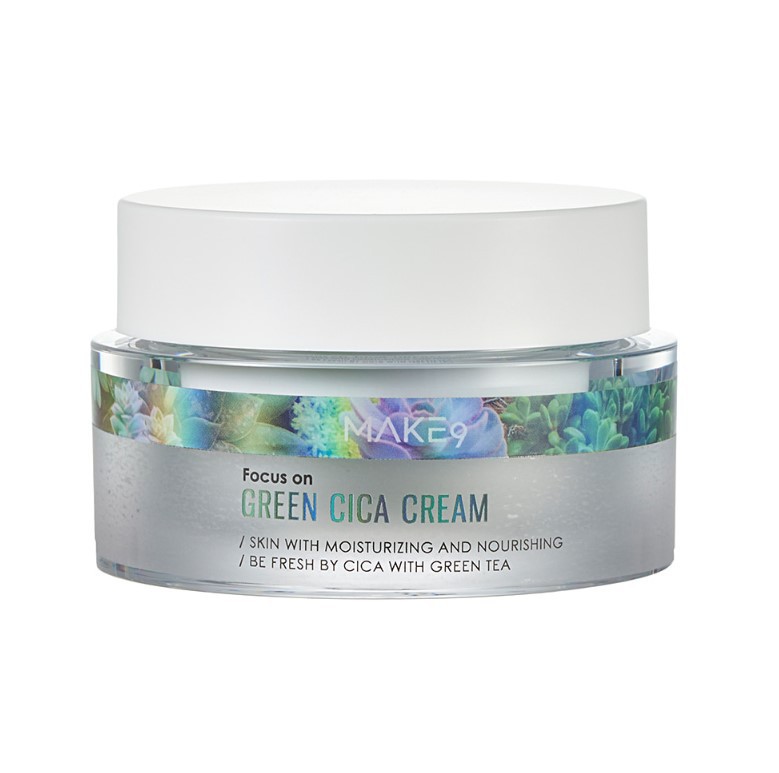 MAKE9 Focus On Green Cica Cream For Sensitive Skin 50g