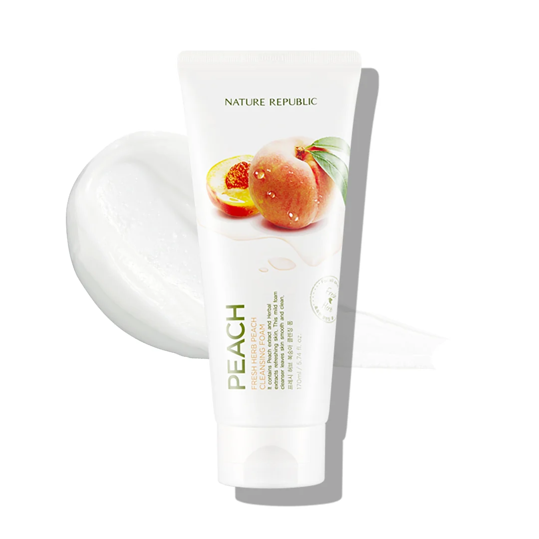 Nature Republic Fresh Herb Peach Cleansing Foam 170ml