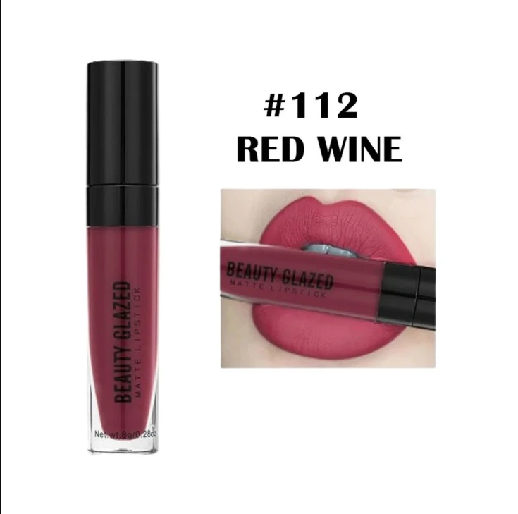 Beauty Glazed Matte Lipstick (112- Red Wine) 8g