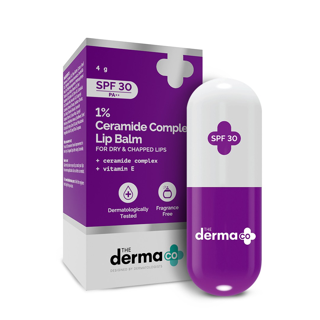 The Derma CO 1% Ceramide Complex Lip Balm for Dry Lips with SPF 30