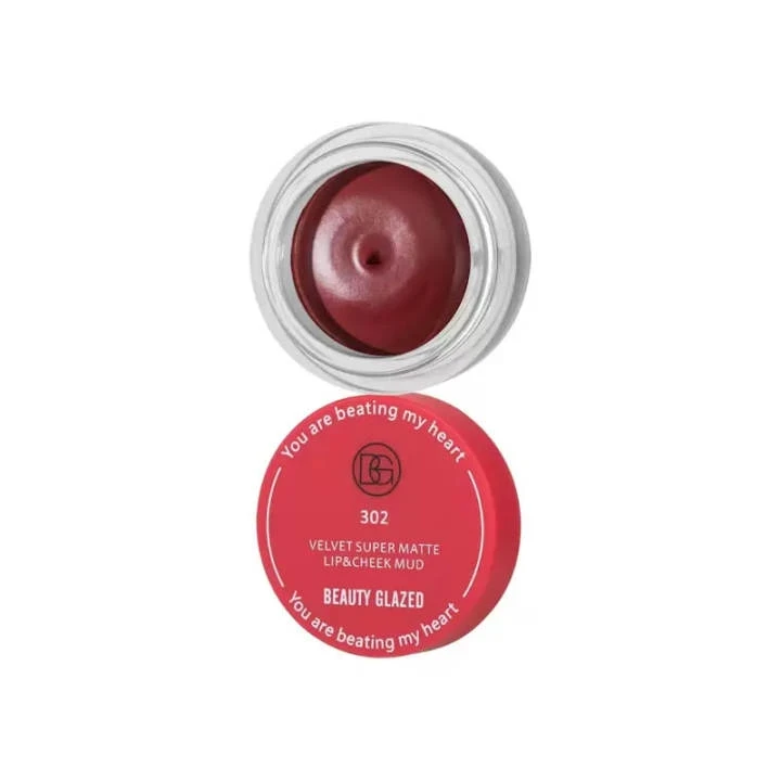 Beauty Glazed Velvet Super Matte Lip & Cheek Mud #302 2.5g