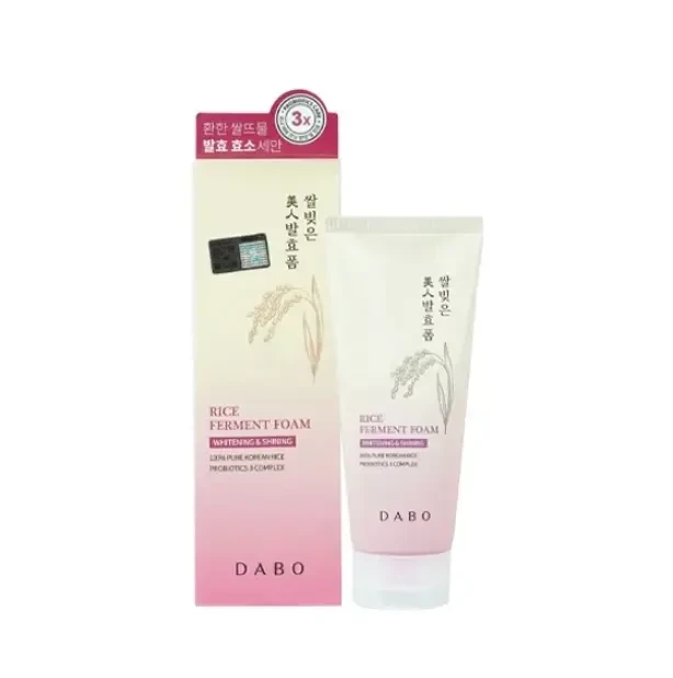Dabo Whitening & Shining Rice Ferment Foam Face Wash 180ml