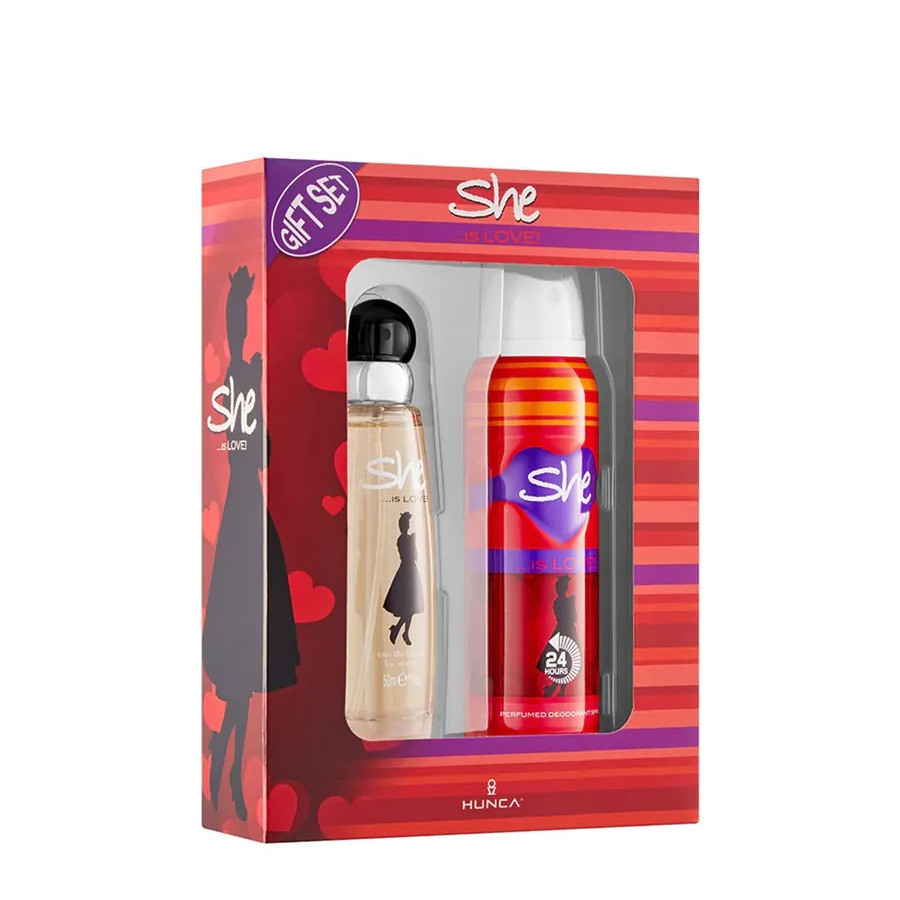 She Is Love Perfume 50ml & Deodorant 150ml Gift Set