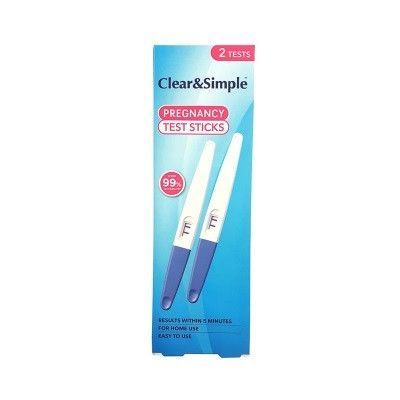 Clear & Simple Pregnancy 2 Tests Sticks