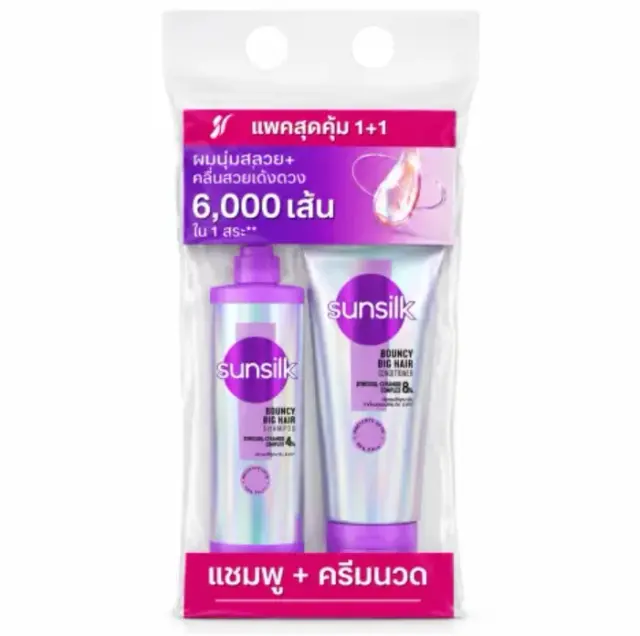 Sunsilk Bouncy Big Hair Shampoo 350ml and Conditioner 320ml Combo Pack