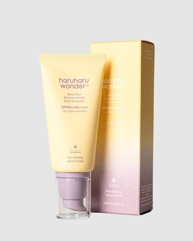 Haruharu Wonder Black Rice Moisture Airyfit Daily Sunscreen SPF50+ PA++++ 50ml