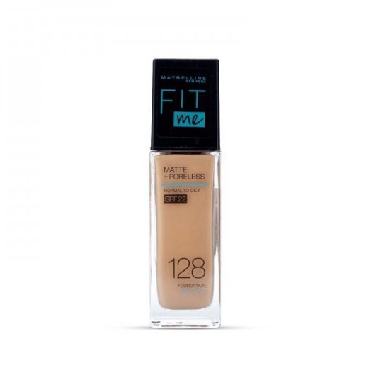 Maybelline Fit me Matte + Poreless Foundation SPF 22 Shade 128