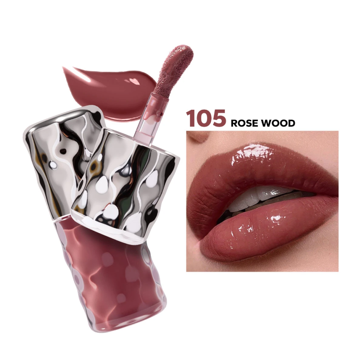 Beauty Glazed Volume Plumping Lip Gloss 105 Rose Wood