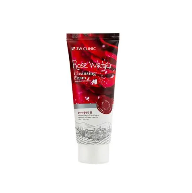 3w Clinic Rose Water Cleansing Foam 100ml