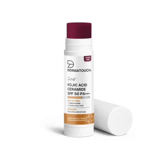 Dermatouch Kojic Acid Ceramide SPF 50 PA+++Tinted Wine Lip Balm 5g