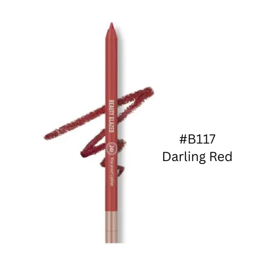 Beauty Glazed Lively Waterproof & Long Lasting Lip Liner B117 Daring Red 0.6g